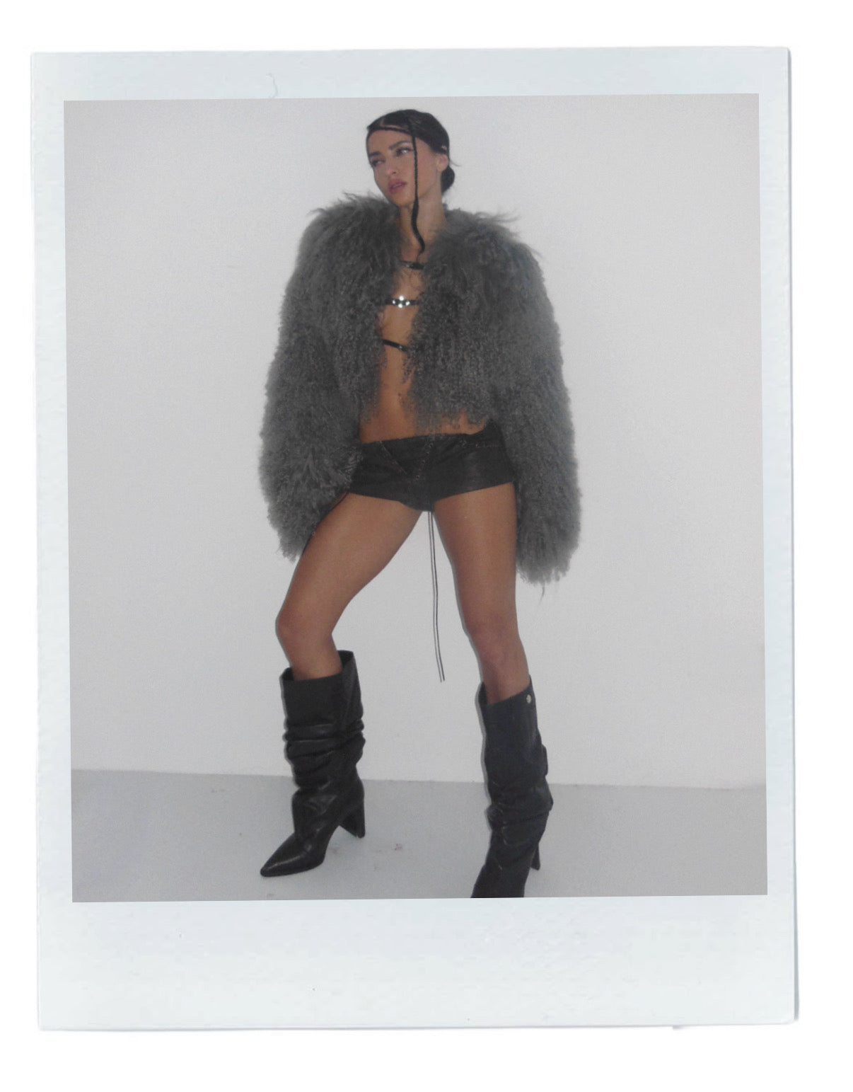 FANCI CLUB CROPPED FUR COAT (NUEVO CON ETIQUETA)