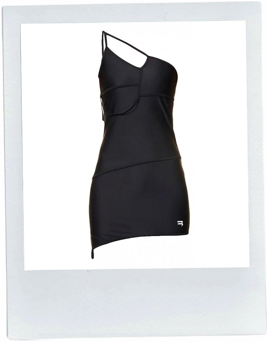 BALENCIAGA ASYMMETRIC MINI DRESS