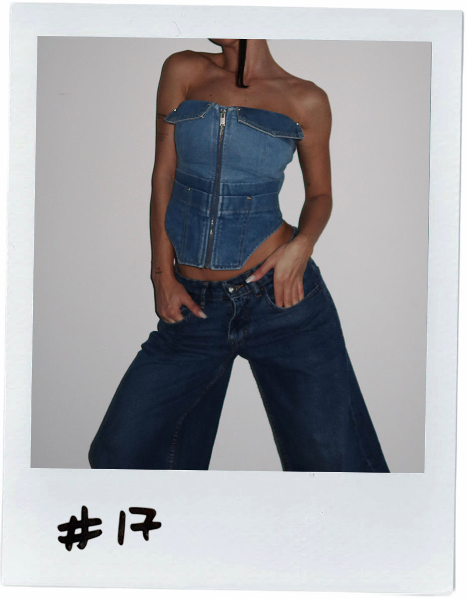 DION LEE POCKET DENIM CORSET