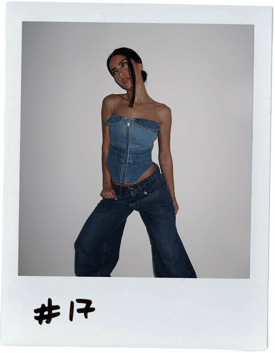 DION LEE POCKET DENIM CORSET