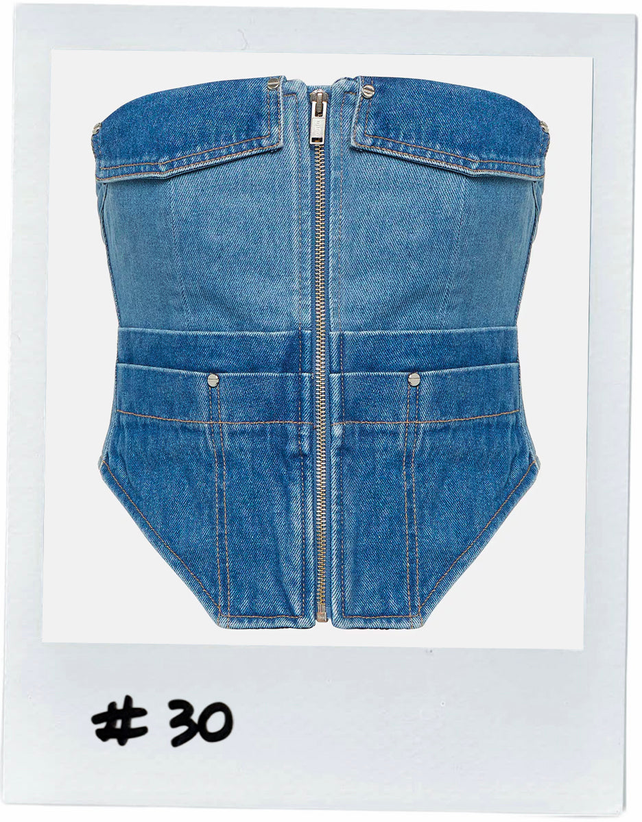 DION LEE POCKET DENIM CORSET