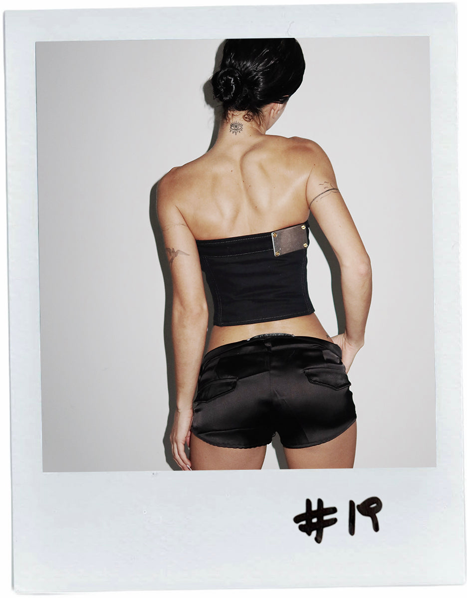 DION LEE POCKET BLACK CORSET