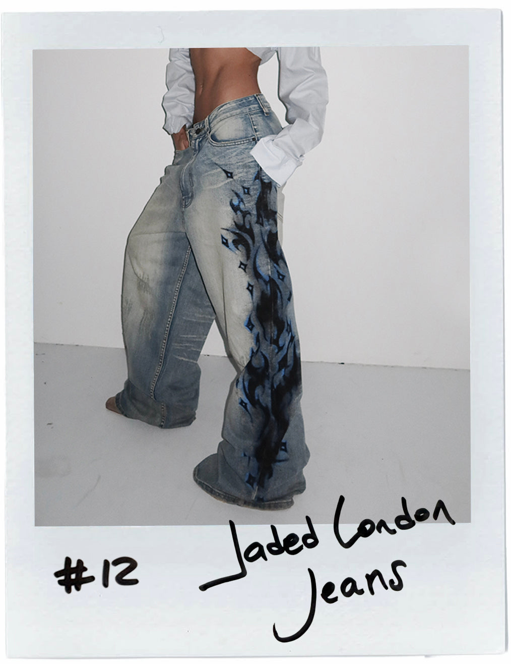 JADED LONDON SPIKE AIRBRUSH XL COLOSSUS JEANS