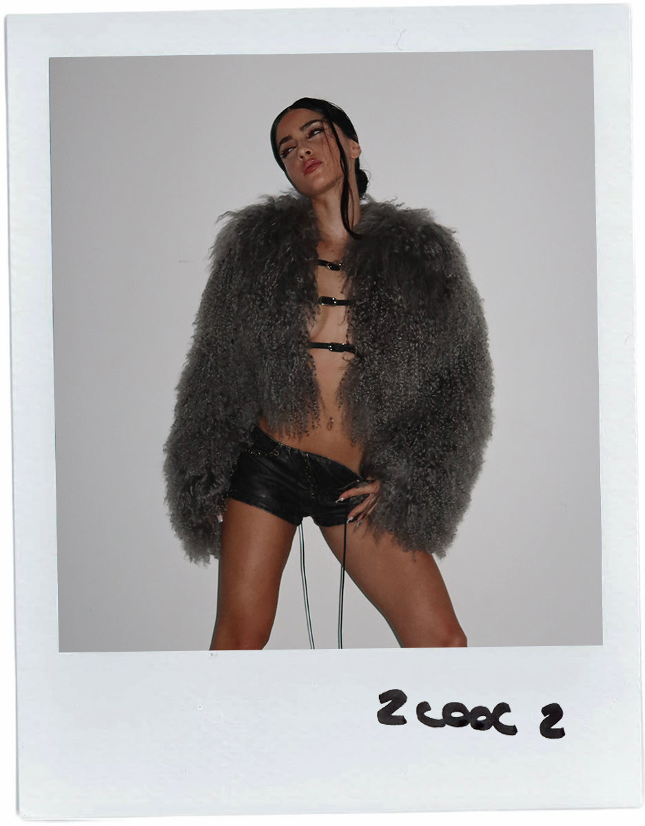 FANCI CLUB CROPPED FUR COAT (NUEVO CON ETIQUETA)