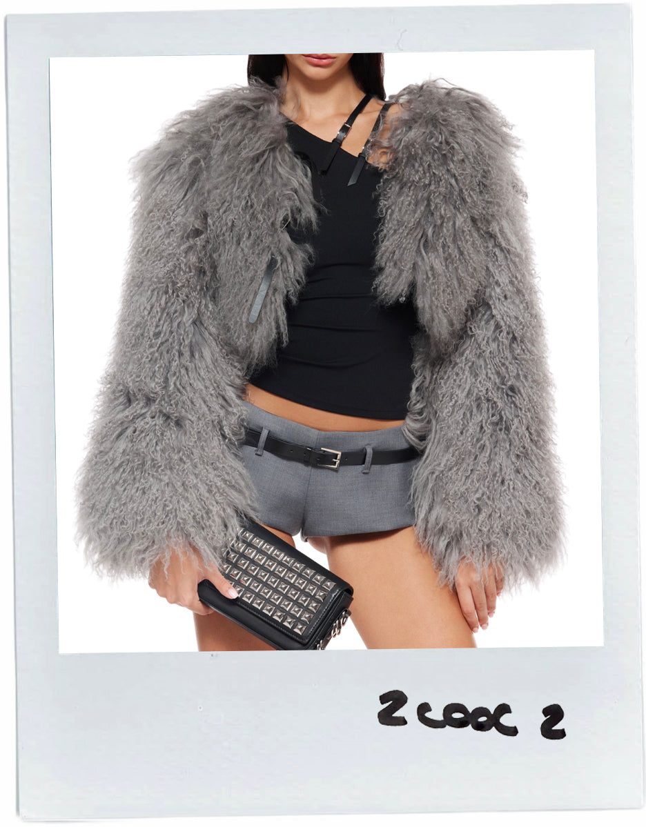FANCI CLUB CROPPED FUR COAT (NUEVO CON ETIQUETA)