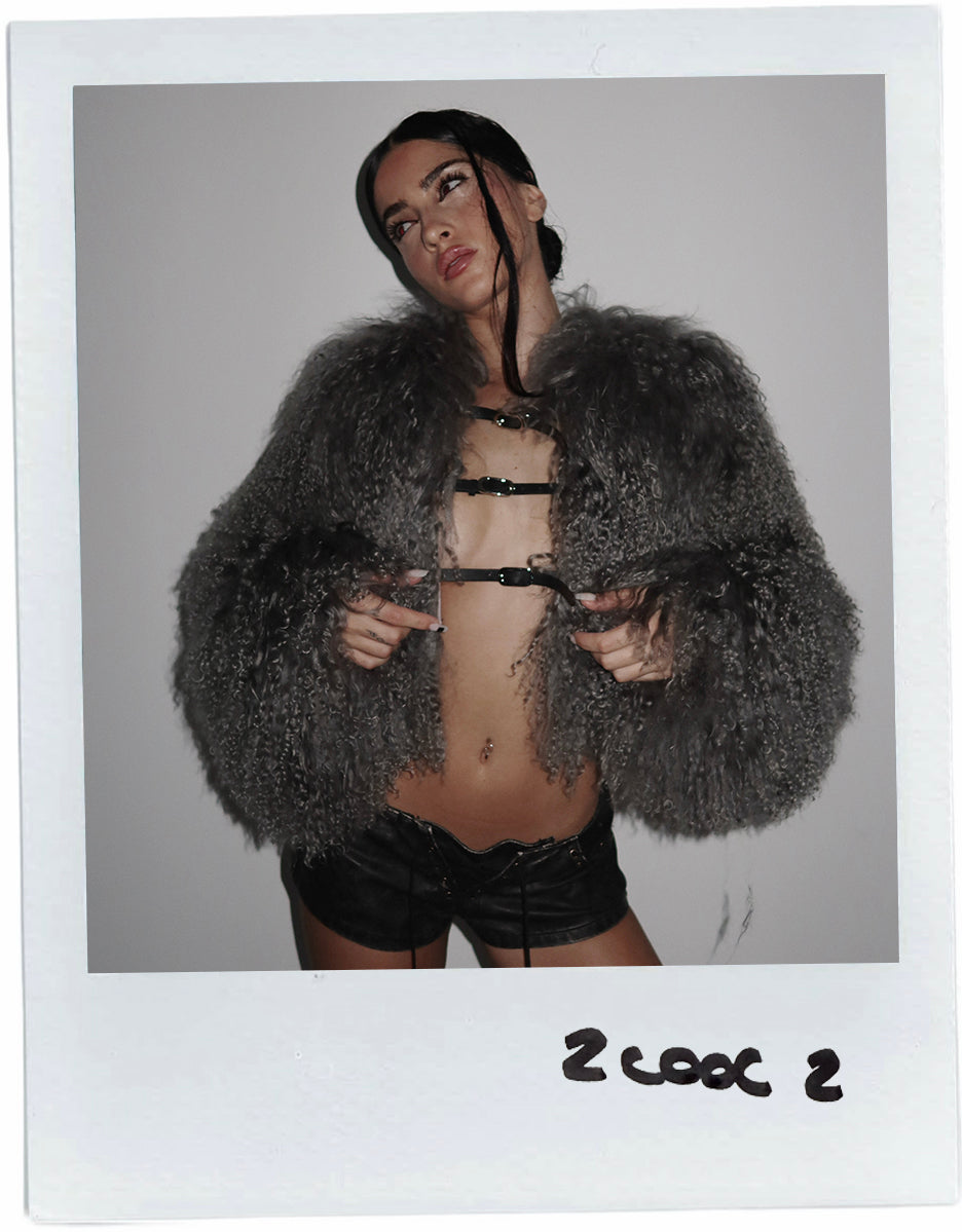 FANCI CLUB CROPPED FUR COAT (NUEVO CON ETIQUETA)