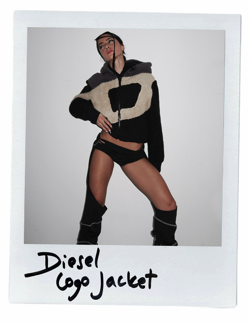DIESEL TEDDY FLEECE LOGO JACKET