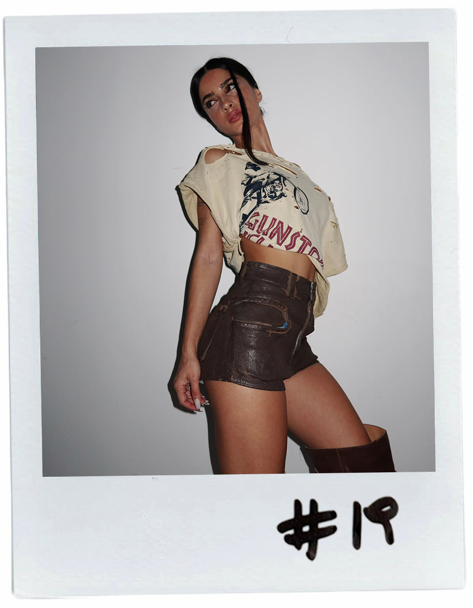 DIESEL COATED DENIM HOT SHORTS