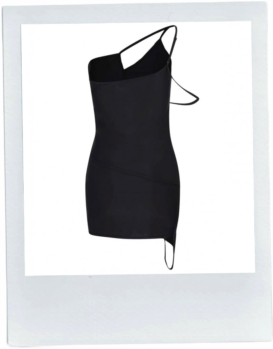 BALENCIAGA ASYMMETRIC MINI DRESS